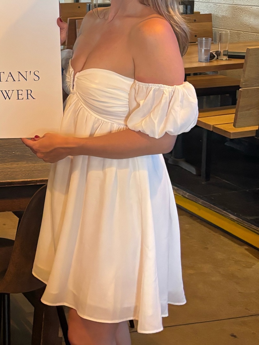 Lulu's White Mini Dress - Picture 6 of 6